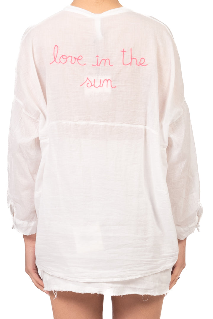 Tensione In - Camicia con scritta "LOVE IN THE SUN" Art. S26CL68