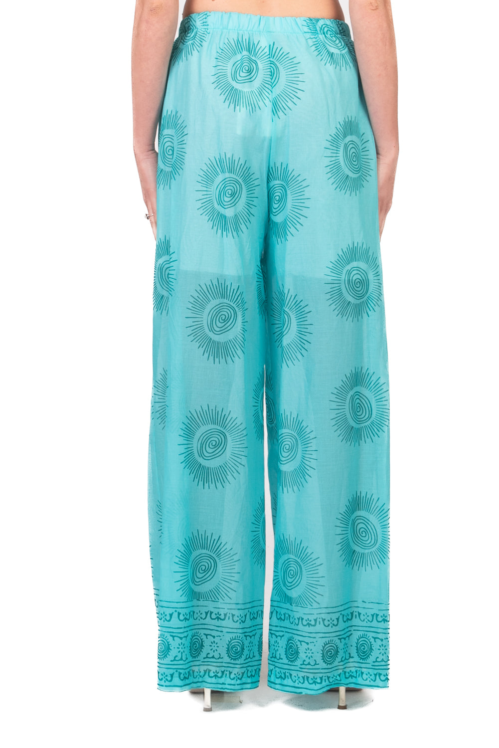 Tensione In - Pantalone palazzo fantasia in mussola Art. PE260403