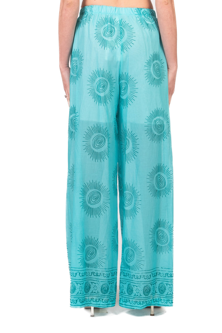Tensione In - Pantalone palazzo fantasia in mussola Art. PE260403