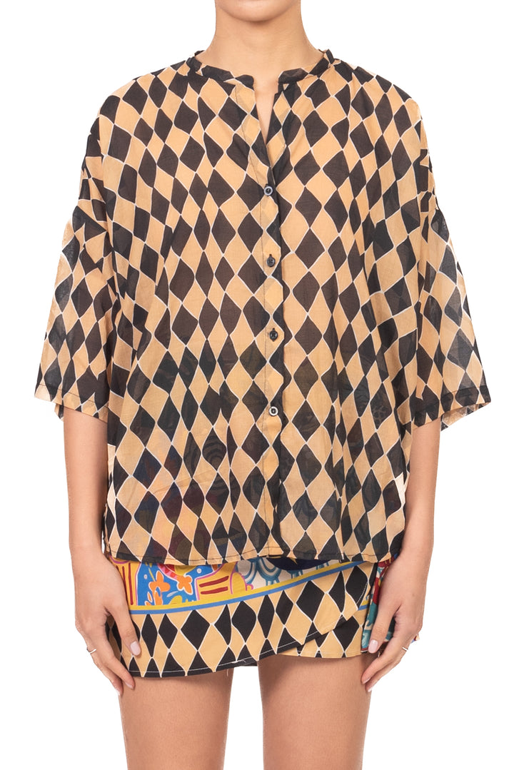 Tensione In - Camicia in mussola fantasia Art. PE260417