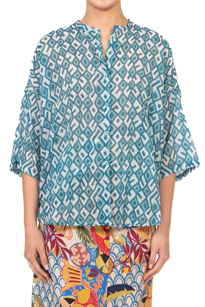 Tensione In - Camicia in mussola fantasia Art. PE260417