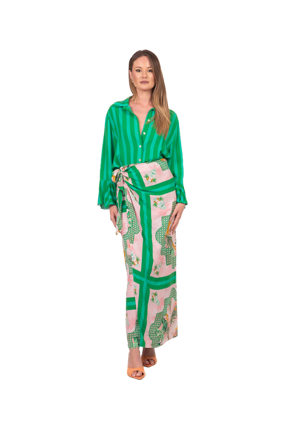 Vicolo - Completo fantasia camicia e gonna lunga Art. TAB3120