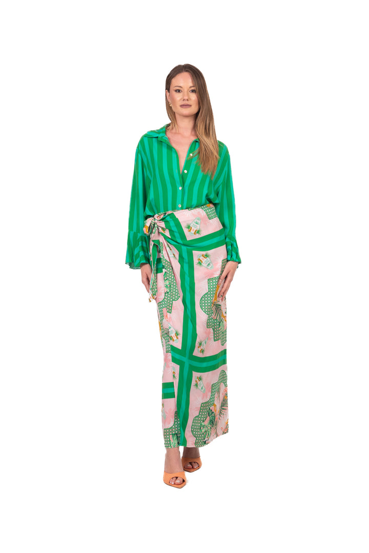 Vicolo - Completo fantasia camicia e gonna lunga Art. TAB3120
