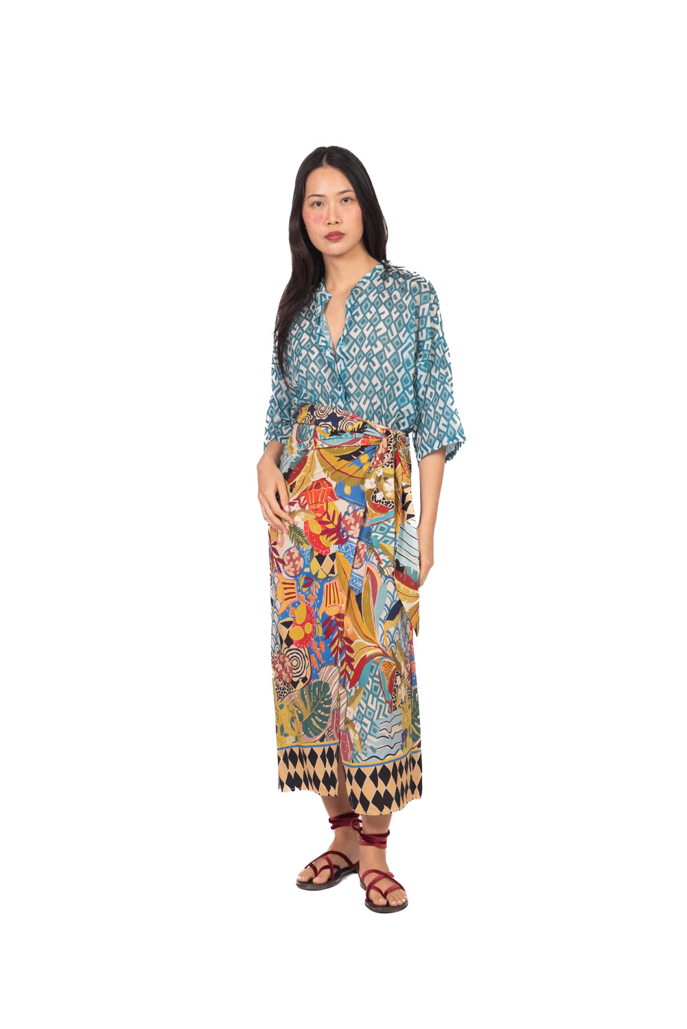 Tensione In - Camicia in mussola fantasia Art. PE260417