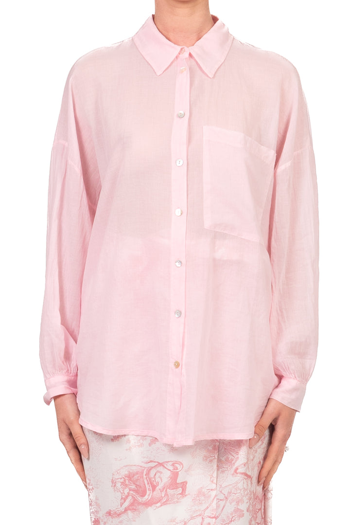 Tensione In - Camicia over in mussola con taschino Art. F8021C35R-PE26