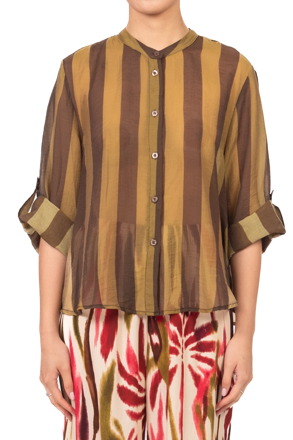 Have One - Camicia rigata collo coreano Art. CVS-Q422