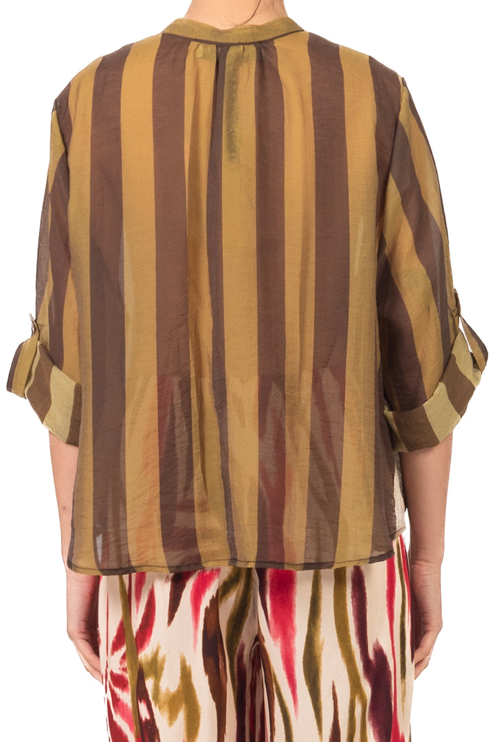 Have One - Camicia rigata collo coreano Art. CVS-Q422