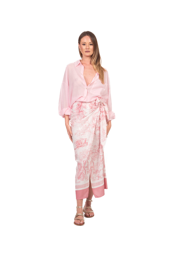 Tensione In - Camicia over in mussola con taschino Art. F8021C35R-PE26