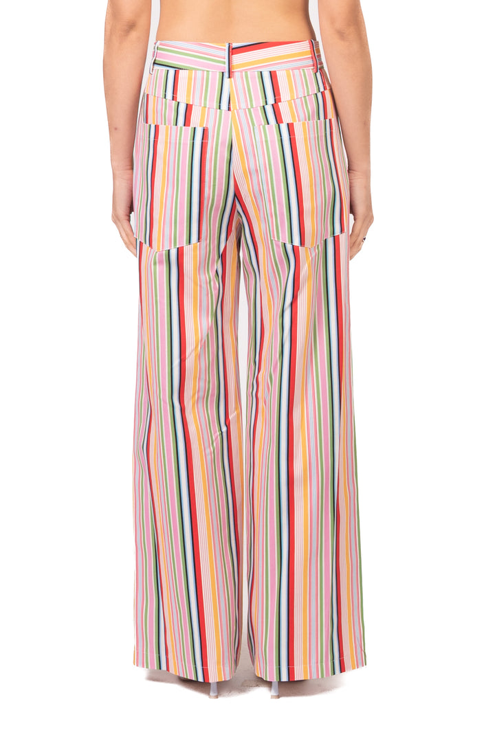 Vicolo - Pantalone palazzo rigato Art. TAB3065