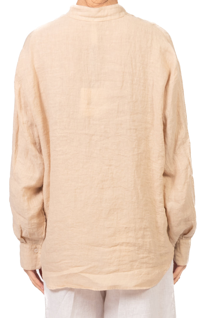 Tensione In - Camicia in lino collo coreano Art. C7038-T117-SWBAS