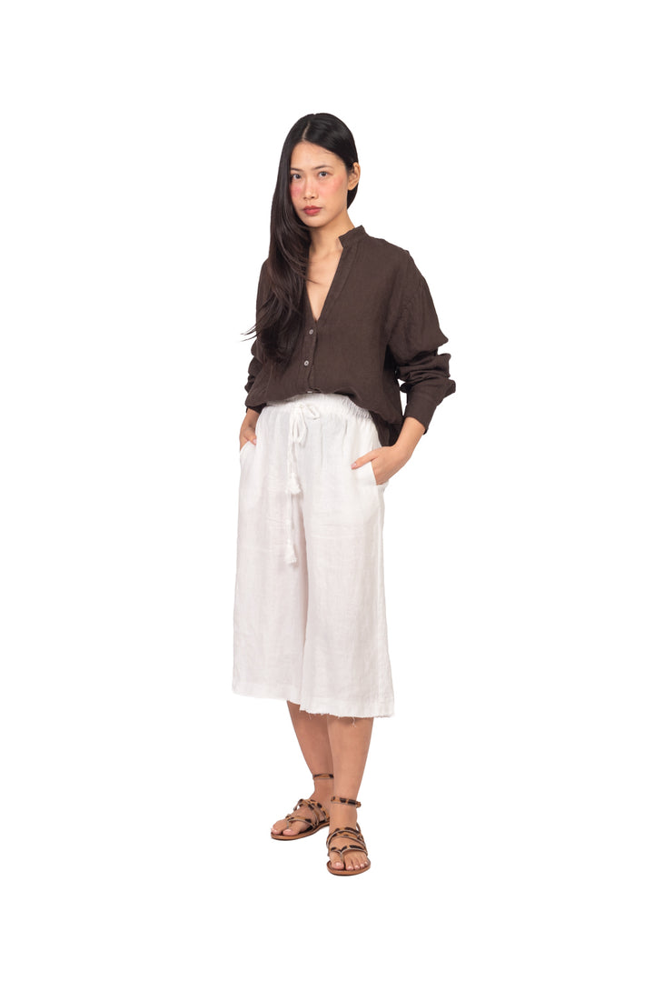 Tensione In - Camicia in lino collo coreano Art. C7038-T117-SWBAS