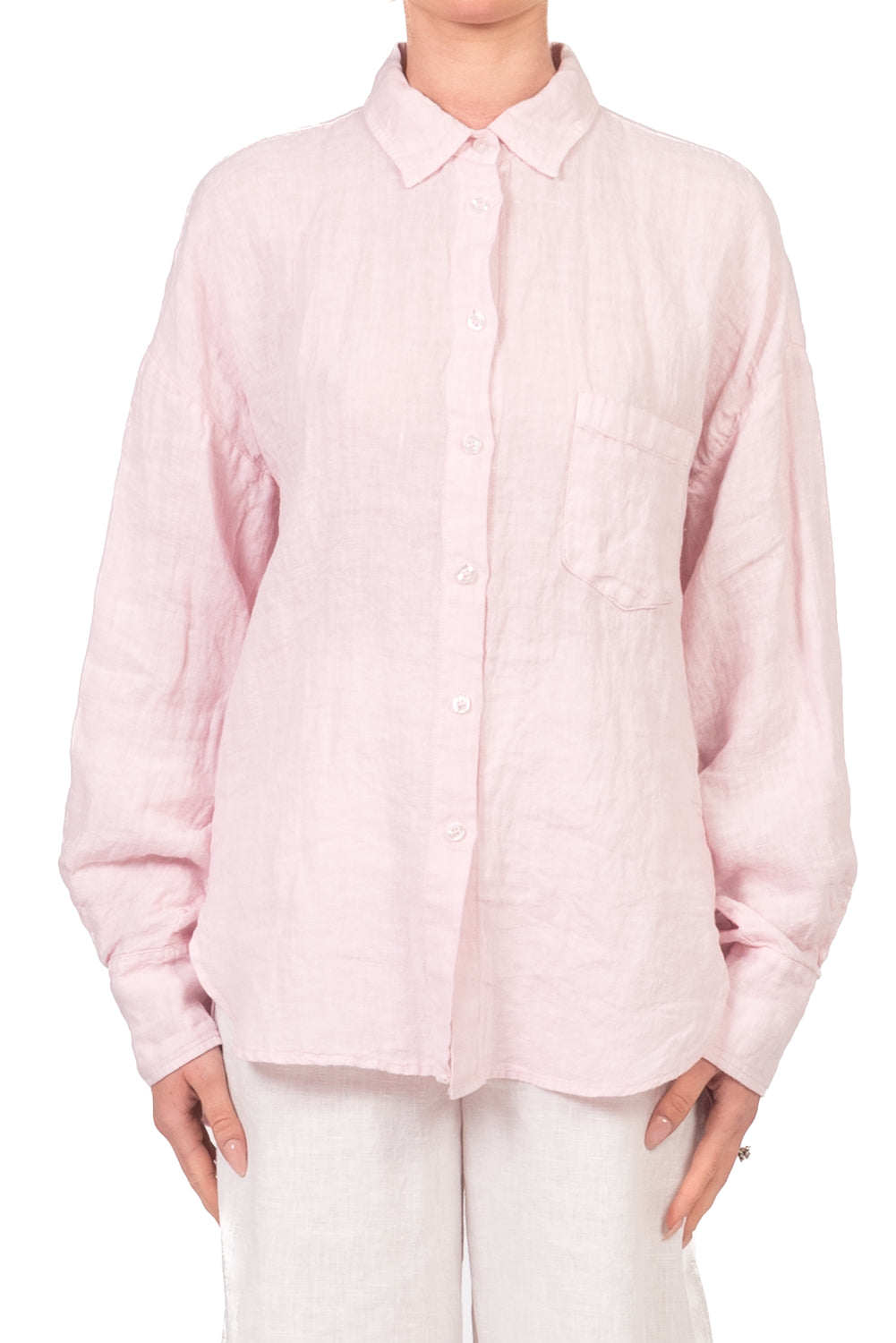 Tensione In - Camicia in lino con taschino Art. C6192-T117SWBAS-PE26