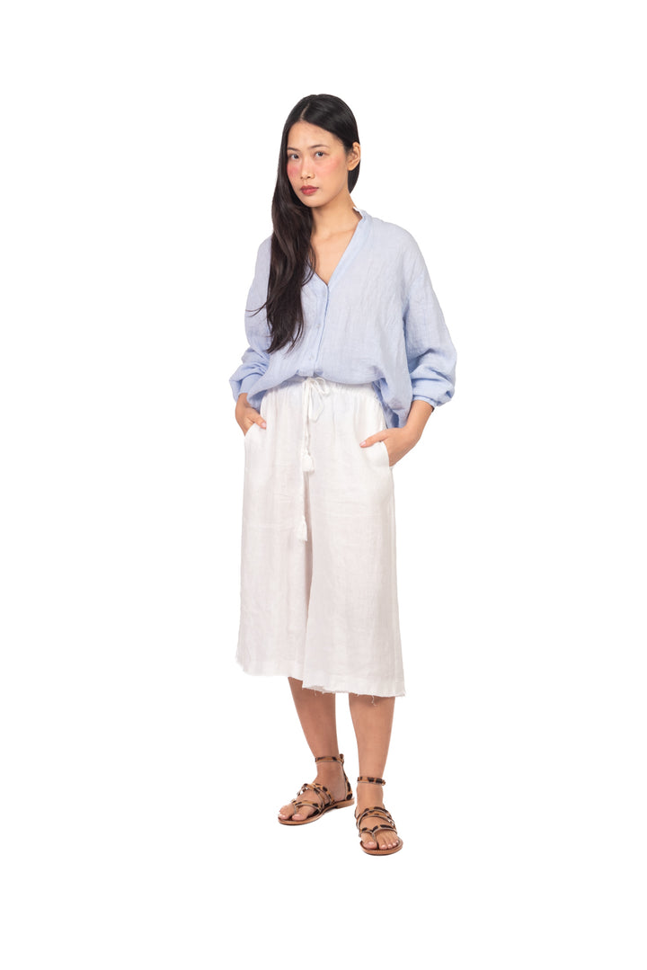 Tensione In - Camicia in lino collo coreano Art. C7038-T117-SWBAS