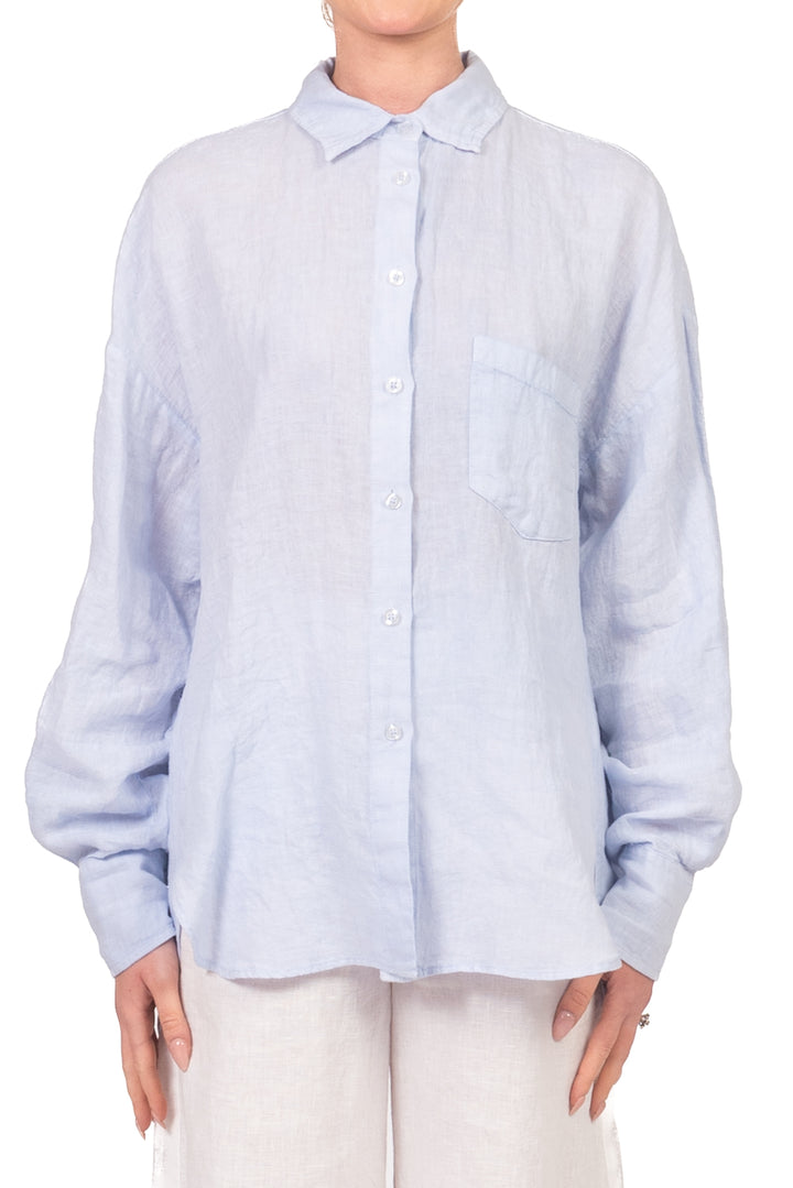Tensione In - Camicia in lino con taschino Art. C6192-T117SWBAS-PE26