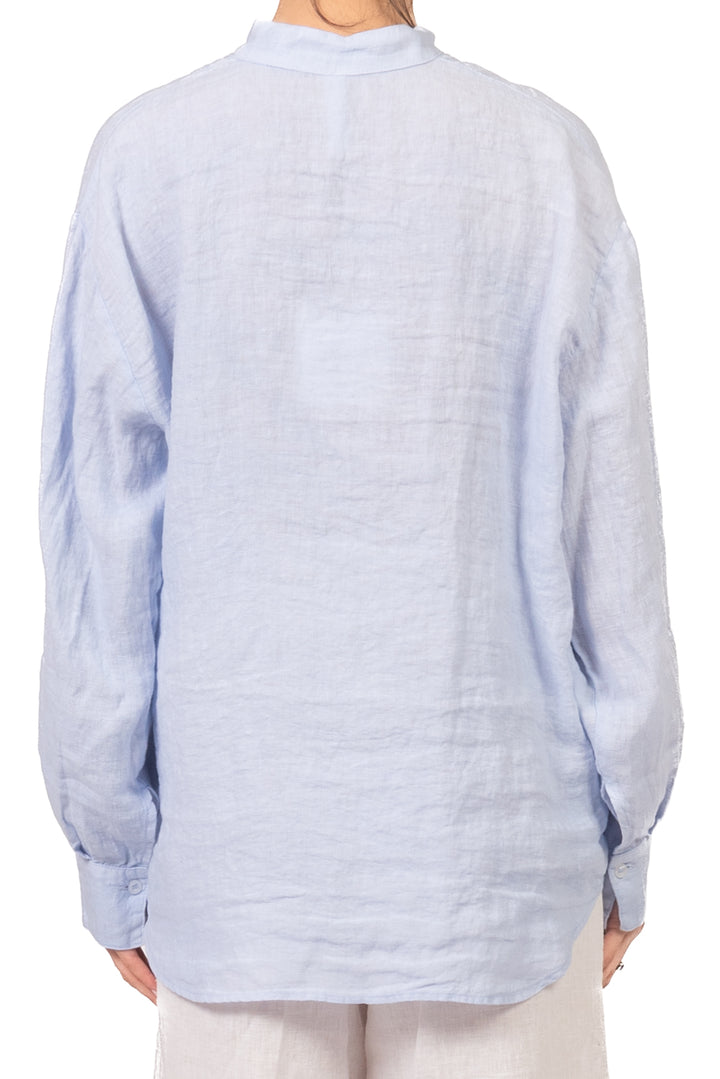 Tensione In - Camicia in lino collo coreano Art. C7038-T117-SWBAS