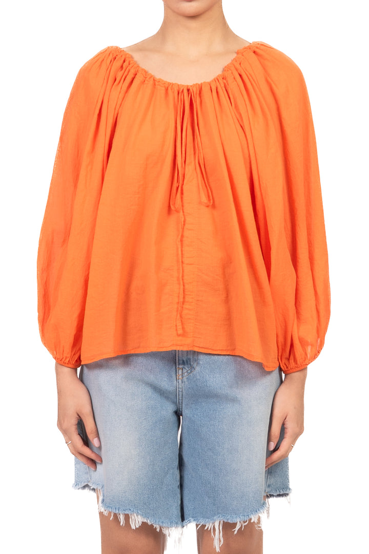 Tensione In - Blusa in mussola scollo arricciato  Art. PE260400
