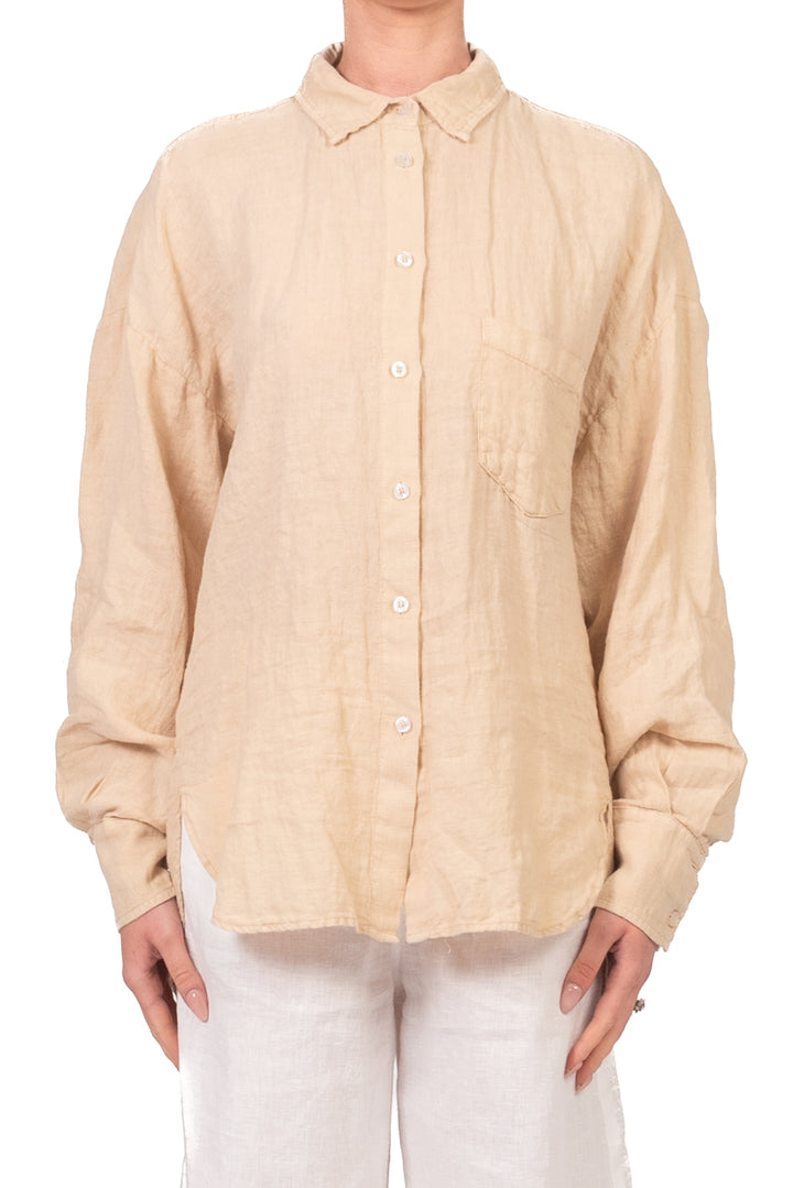 Tensione In - Camicia in lino con taschino Art. C6192-T117SWBAS-PE26