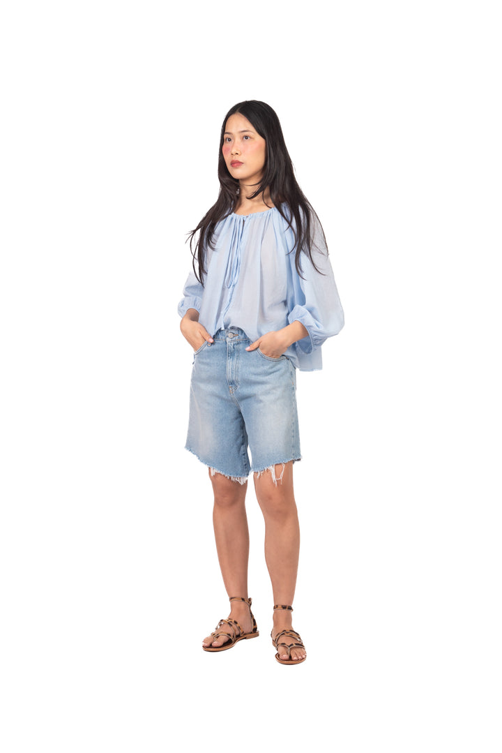 Tensione In - Blusa in mussola scollo arricciato  Art. PE260400