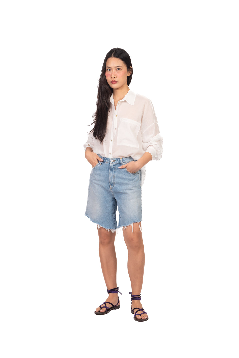 Tensione In - Camicia over in mussola con taschino Art. F8021C35R-PE26