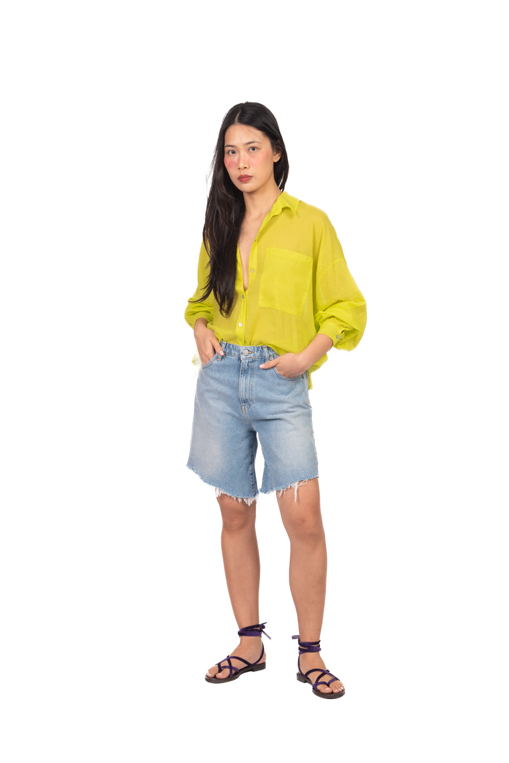 Tensione In - Camicia over in mussola con taschino Art. F8021C35R-PE26