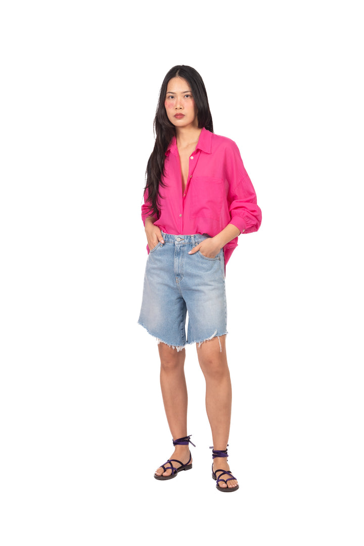 Tensione In - Camicia over in mussola con taschino Art. F8021C35R-PE26