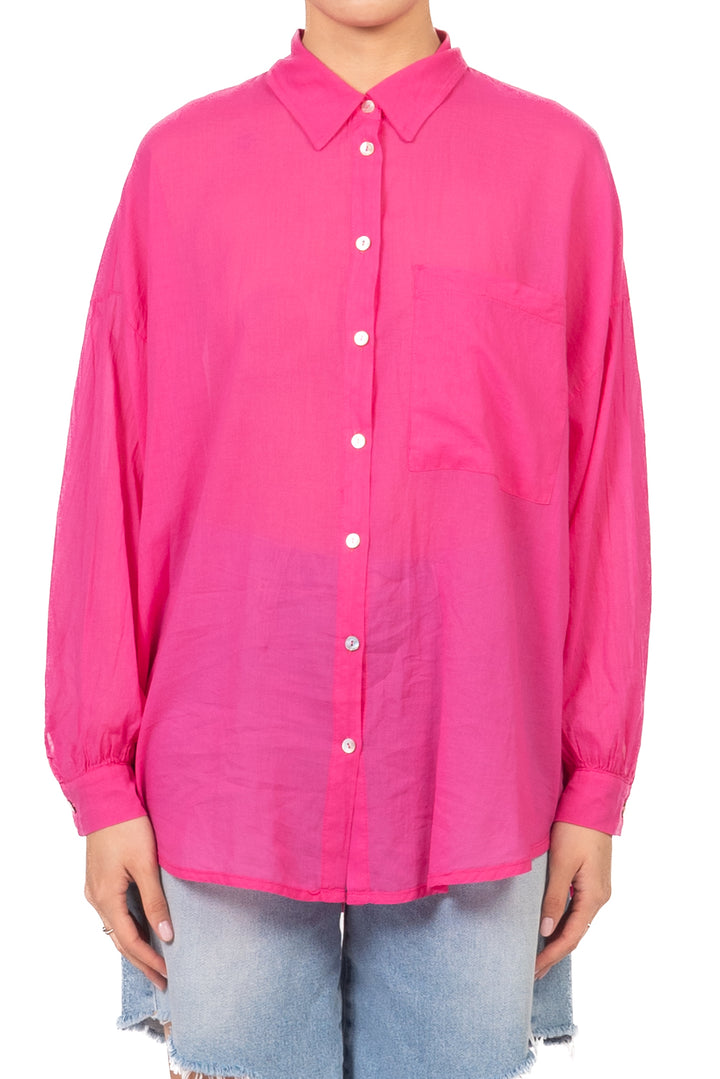 Tensione In - Camicia over in mussola con taschino Art. F8021C35R-PE26