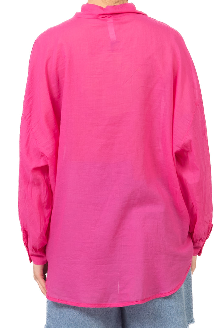 Tensione In - Camicia over in mussola con taschino Art. F8021C35R-PE26