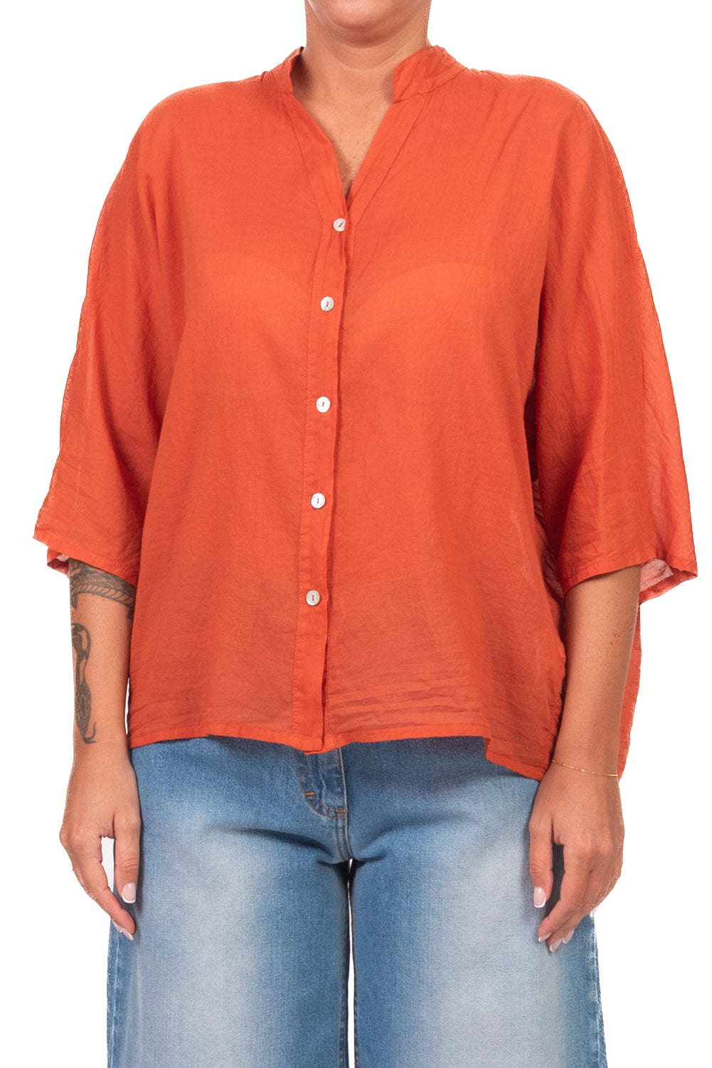 Tensione In - Camicia mussola mezza manica  Art. G492C35R-PE26