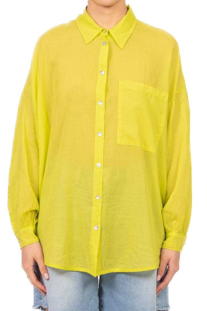Tensione In - Camicia over in mussola con taschino Art. F8021C35R-PE26