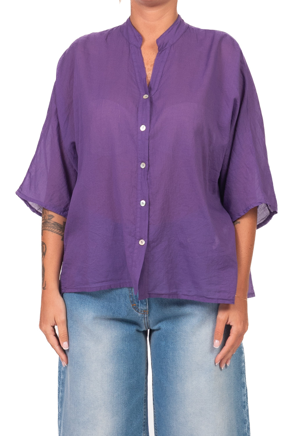 Tensione In - Camicia mussola mezza manica  Art. G492C35R-PE26