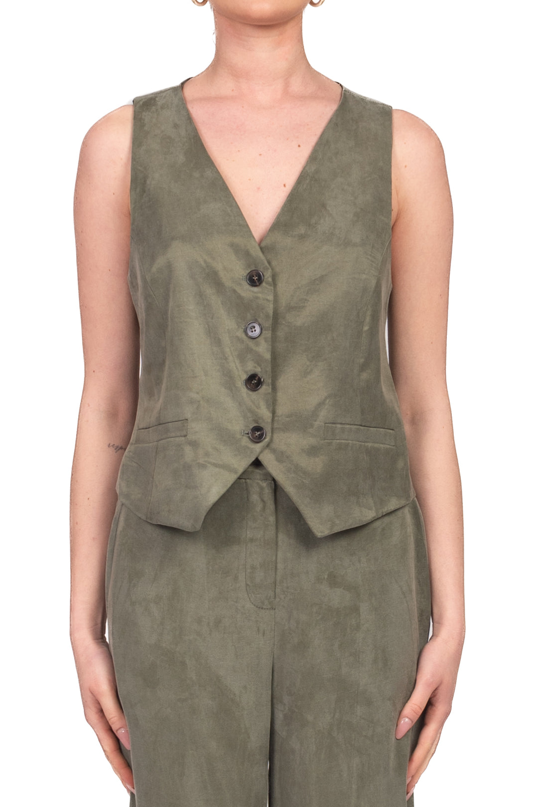 Tensione In - Gilet in seta lavata Art. 26D4426