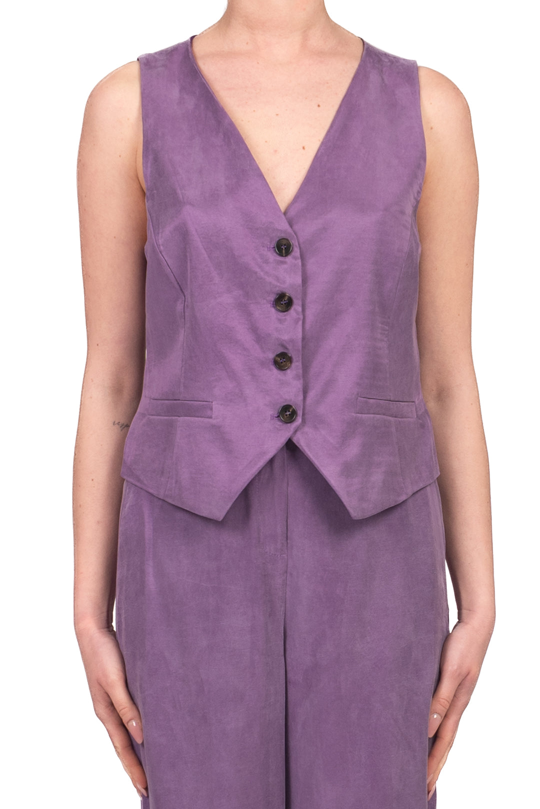 Tensione In - Gilet in seta lavata Art. 26D4426