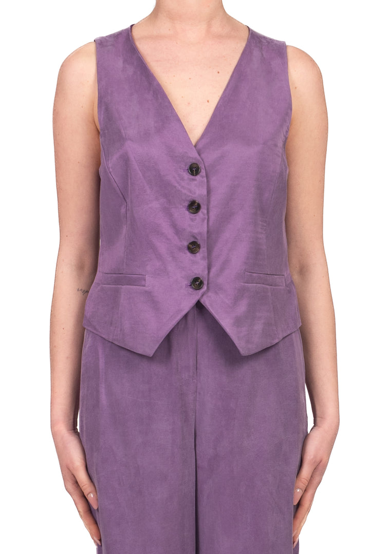 Tensione In - Gilet in seta lavata Art. 26D4426