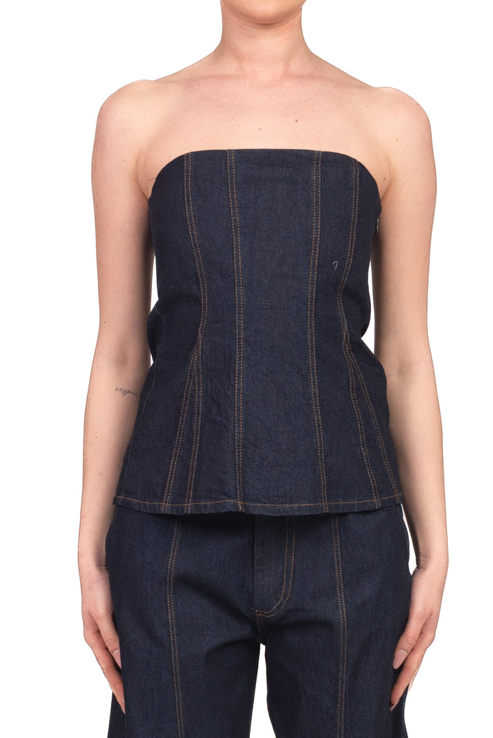 Tensione In - Top a fascia in denim Art. LK1207