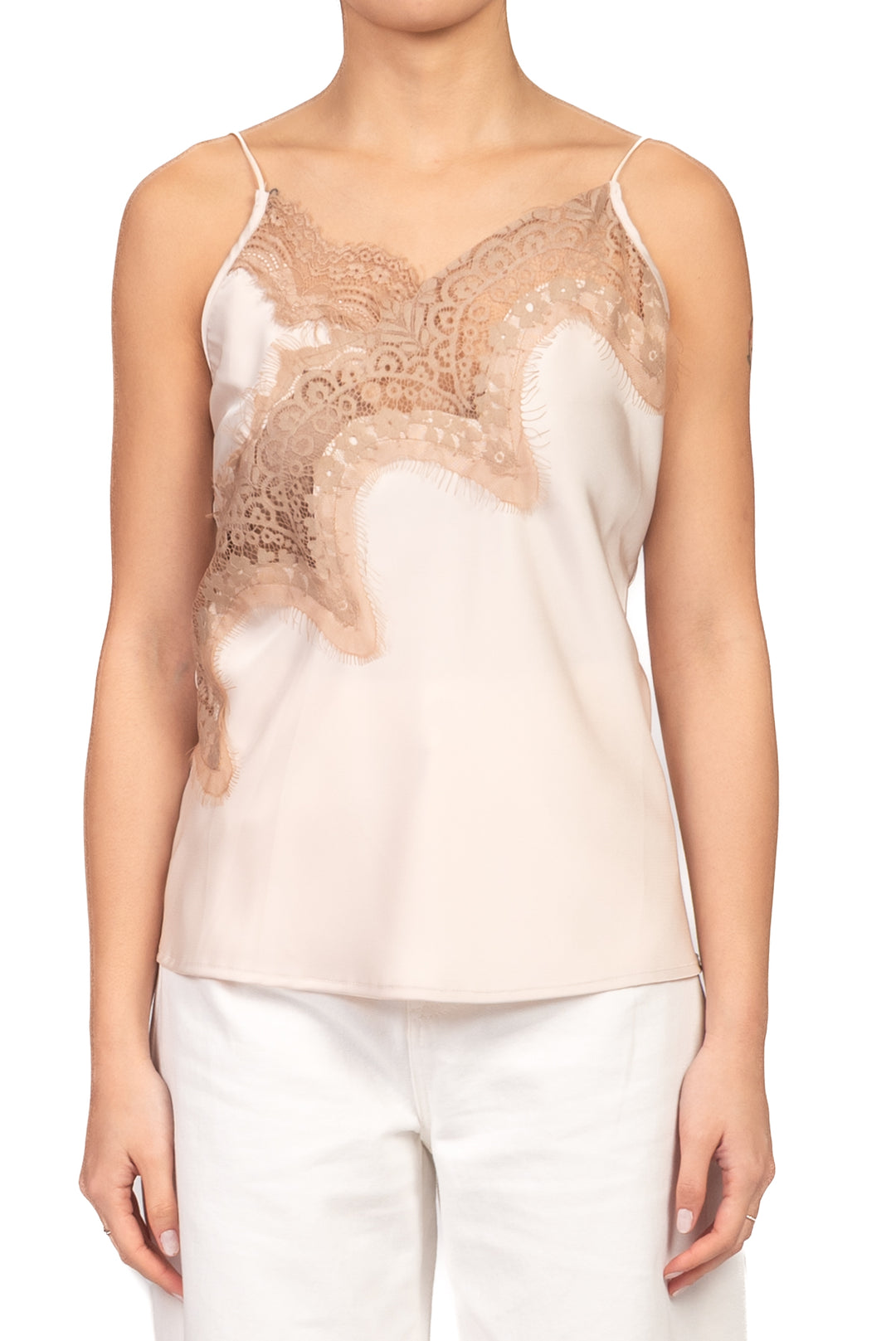 Dixie - Top satin con intarsi pizzo Art. RO67A040