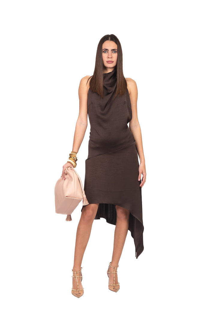 Vicolo - Abito asimmetrico scollo americano Art. TAB1564