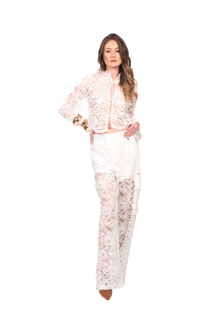 Dixie - Completo blusa e pantalone in pizzo Art. C067A132/P067A220