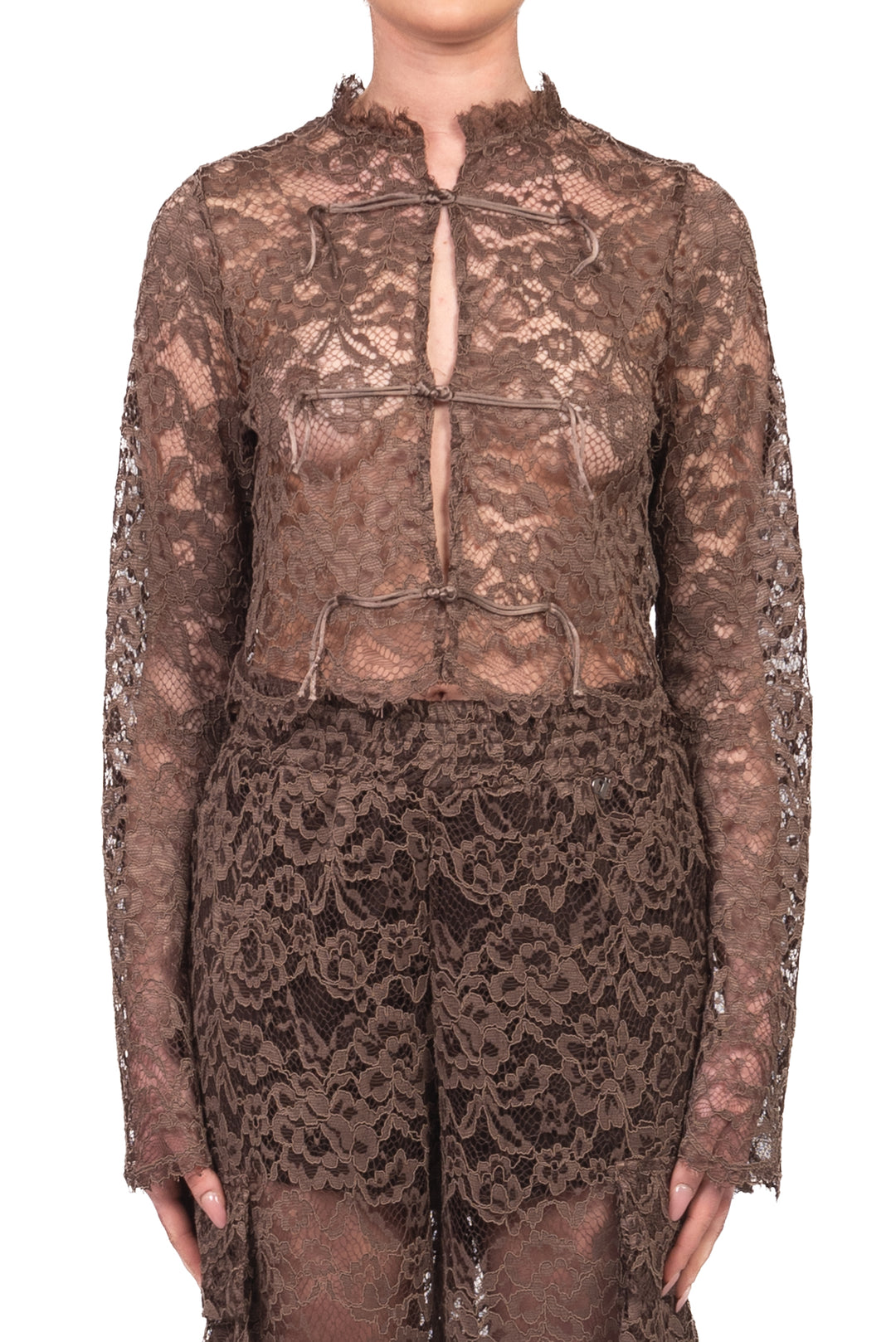 Dixie - Completo blusa e pantalone in pizzo Art. C067A132/P067A220