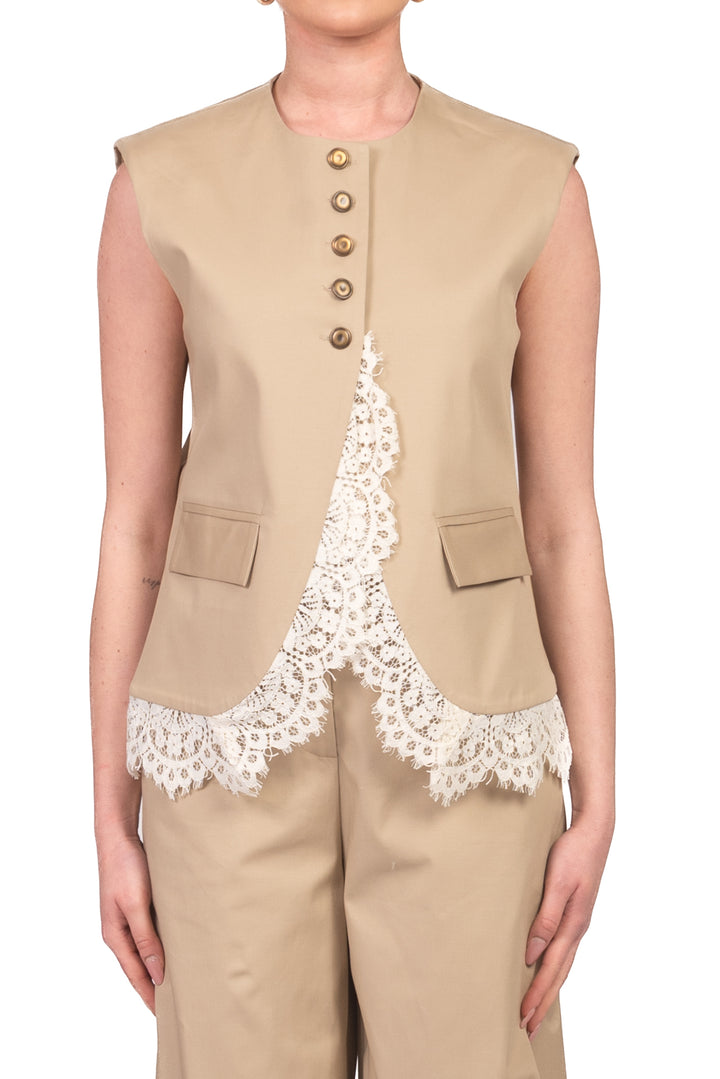 Dixie - Completo gilet pantalone intarsi pizzo Art. LAIFJYO/PDVIJYO