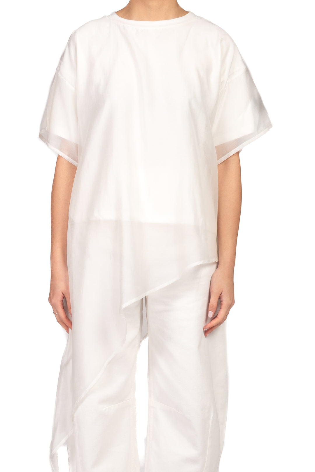 Vicolo - T-Shirt asimmetrica mussola Art. UAB0189