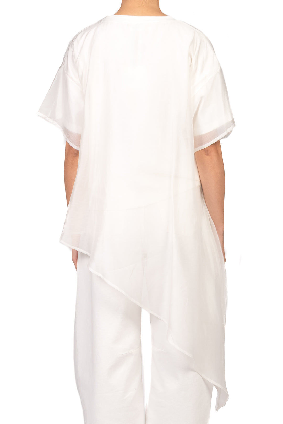 Vicolo - T-Shirt asimmetrica mussola Art. UAB0189