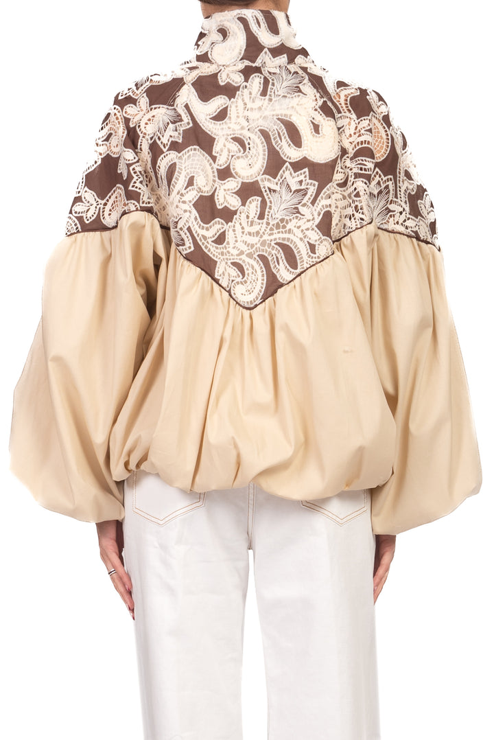 Tensione In - Bomber in pizzo e cotone Art. 38955