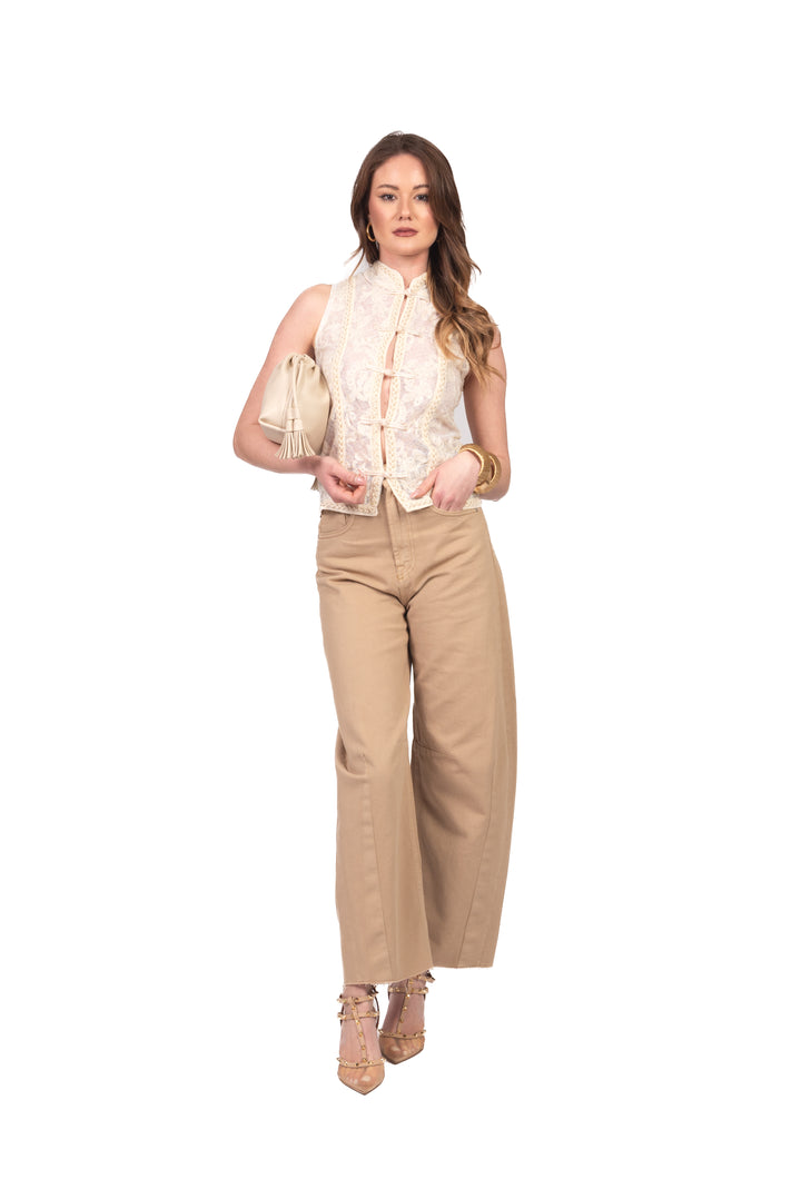 Vicolo - Gilet in pizzo con alamari Art. TAB1640