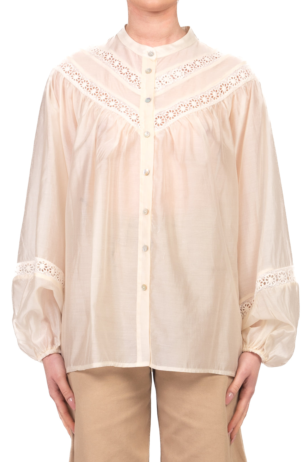 Vicolo - Camicia mussola ricamata Art. TAB1663