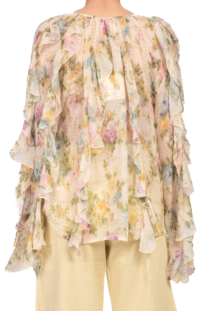 Tensione In - Camicia floreale con rouches Art. S26C966