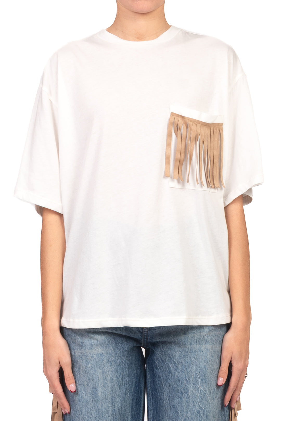 Tensione In - T-shirt taschino frange Art. DC1251