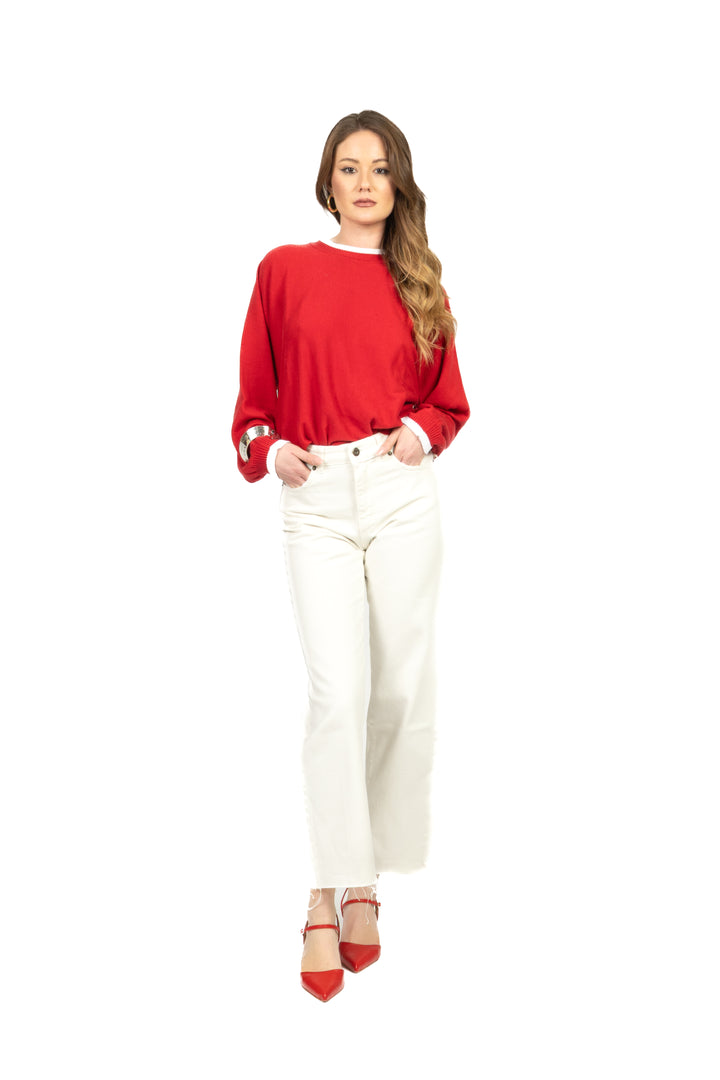 Tensione In - Maglia girocollo contrasto Art. P6HMJ26A459