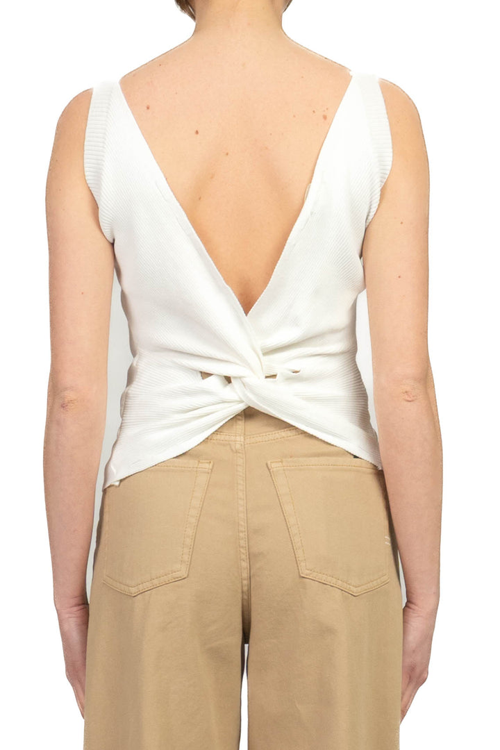 Vicolo - Top a costine scollo V Art. 4AB4015