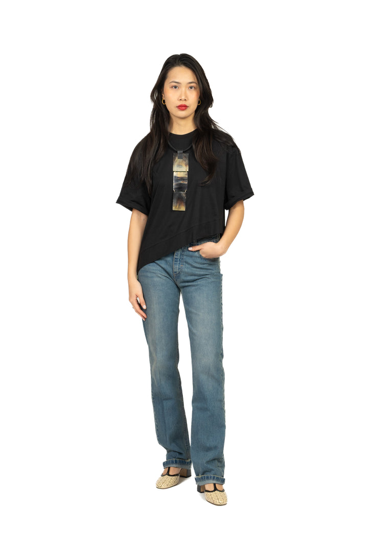 Vicolo - T-Shirt basic asimmetrica Art. UAB0281