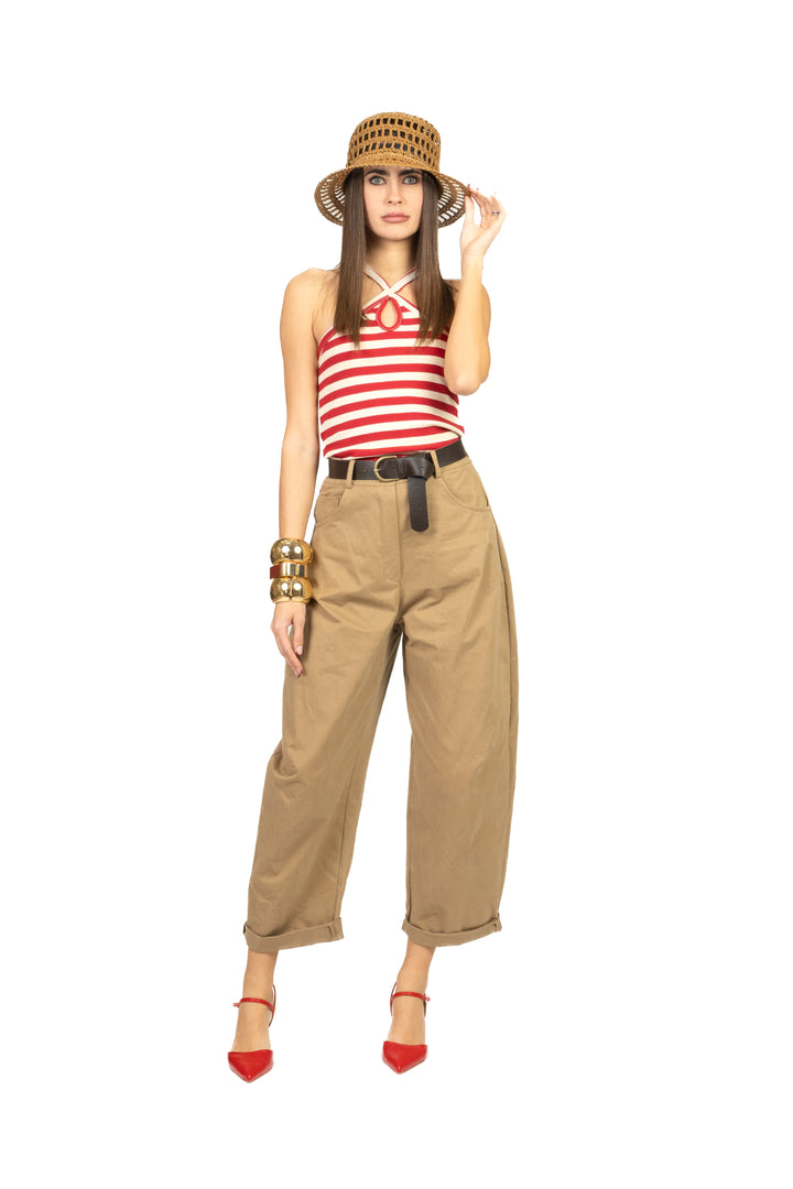 Vicolo - Top rigato scollo halter Art. UAB0252